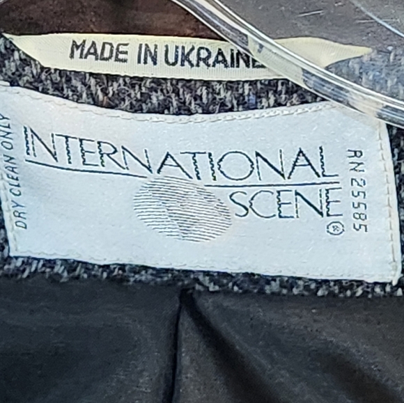 International Scene Vintage Suede Leather Patchwork Blazer - Picture 7 of 8